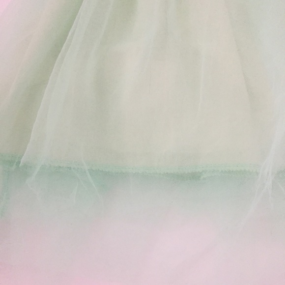 Mint Green Girls Sequin Star Summer Dress - Picture 2 of 5